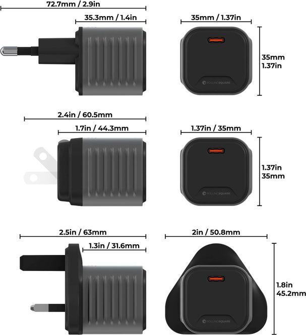 Produktbild Rolling Square Supertiny GaN Charger (65 W, 1 Port)