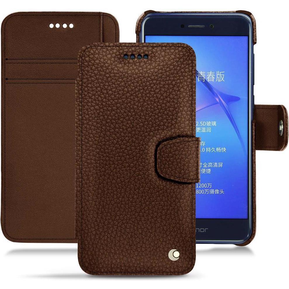 Thumbnail - Noreve Lederschutzhülle Wallet (Huawei P8 Lite (2017)), Smartphone Hülle, Braun