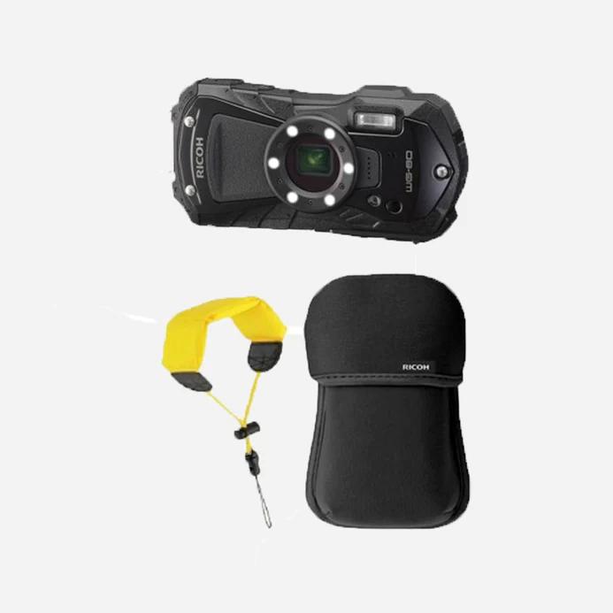 Actual product image RICOH WG-80 Black KIT + Floating Strap + Neoprene Case (5 - 25 mm, 1/2,3'')