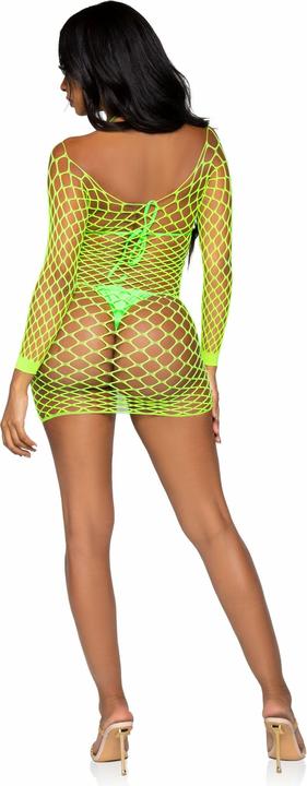 Produktbild Leg Avenue Langärmeliges Netzkleid Grün Einheitsgrösse (One Size)