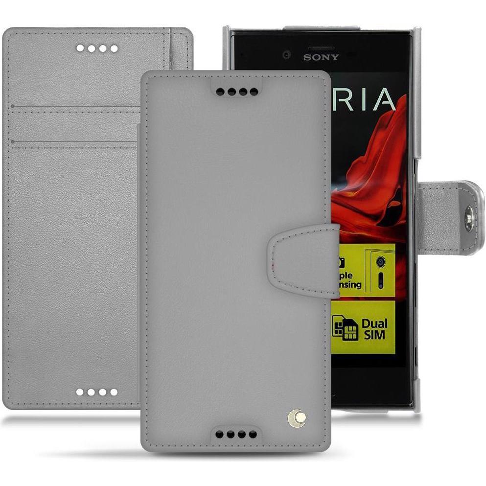 Thumbnail - Noreve Lederschutzhülle Wallet (Sony Xperia XZ), Smartphone Hülle, Grau