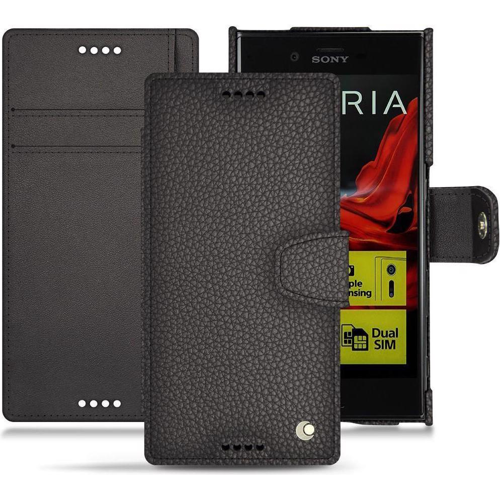 Noreve Lederschutzhülle Wallet (Sony Xperia XZ), Smartphone Hülle, Grau