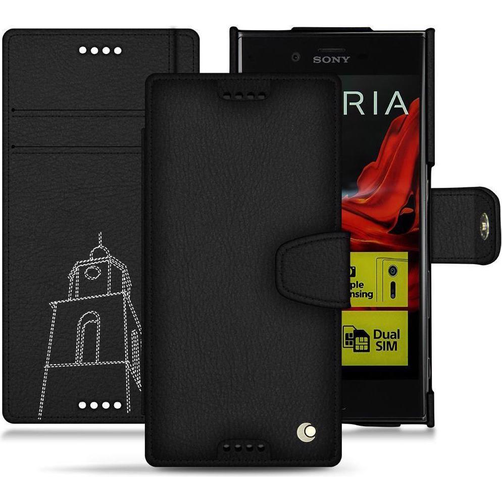 Thumbnail - Noreve Lederschutzhülle Wallet (Sony Xperia XZ), Smartphone Hülle, Schwarz