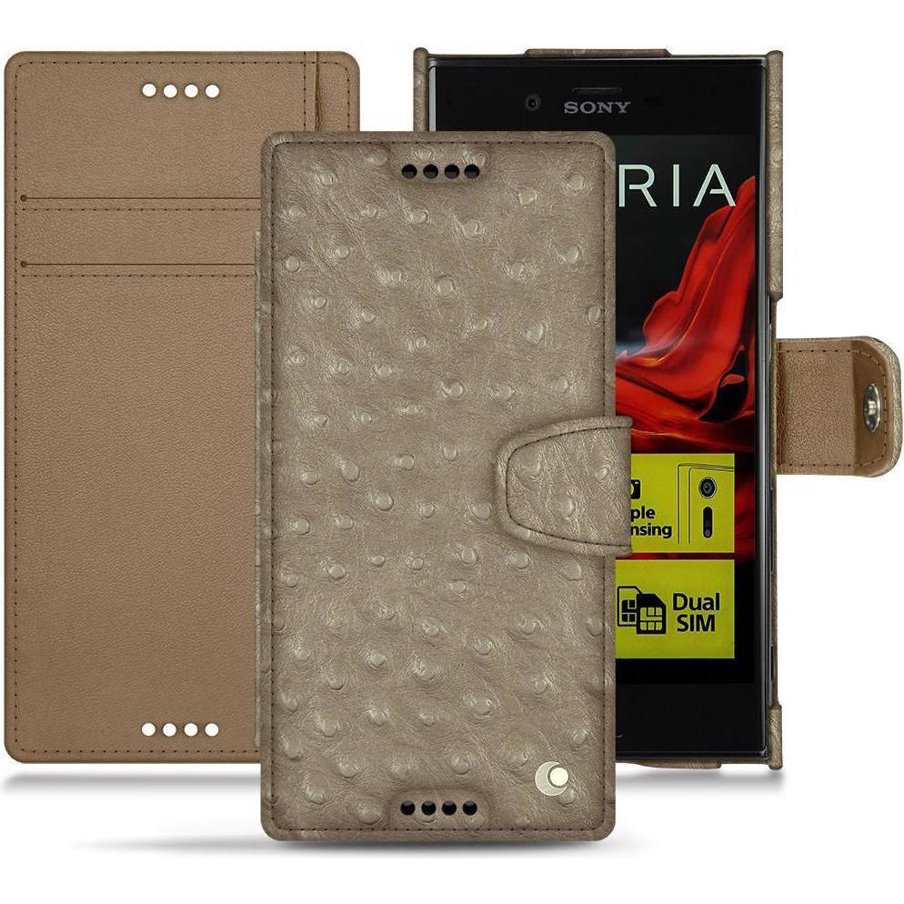 Thumbnail - Noreve Lederschutzhülle Wallet (Sony Xperia XZ), Smartphone Hülle, Beige