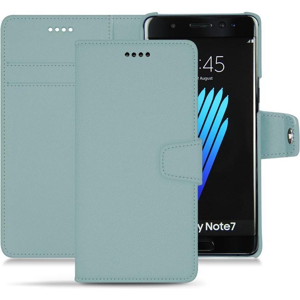 Noreve Lederschutzhülle Wallet (Samsung Galaxy Note 7), Smartphone Hülle, Blau