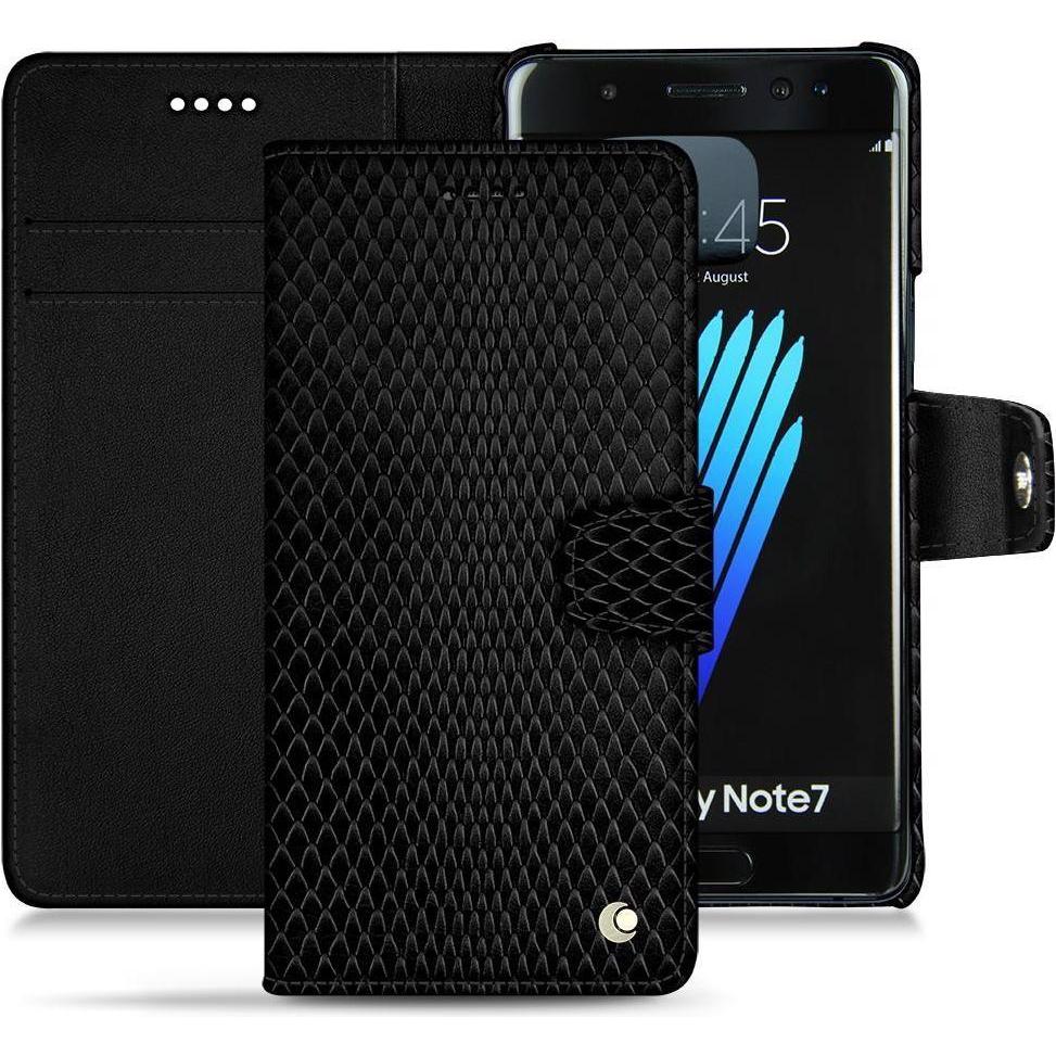 Noreve Lederschutzhülle Wallet (Samsung Galaxy Note 7), Smartphone Hülle, Schwarz