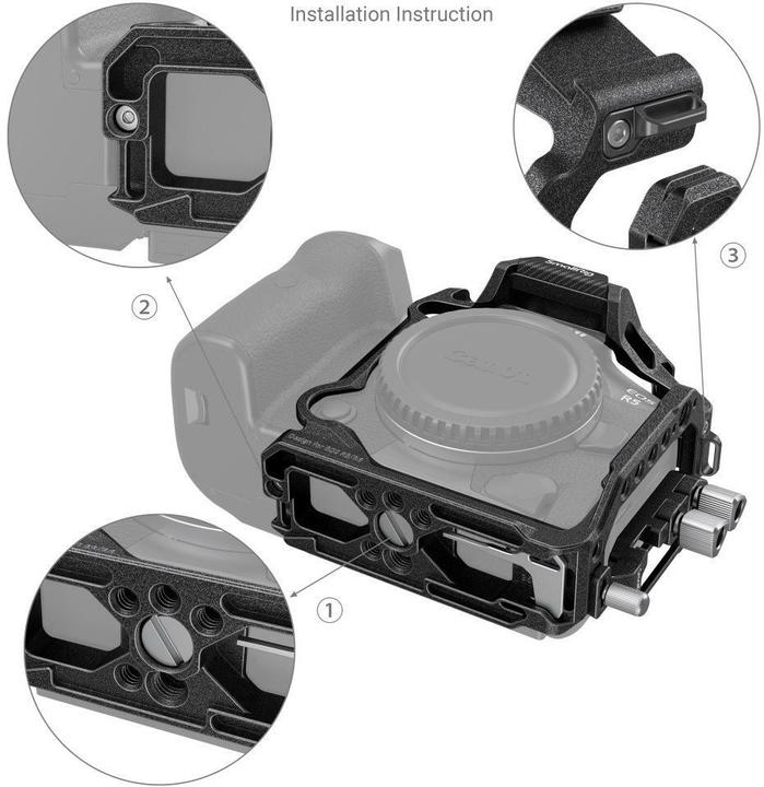 Image du produit SmallRig 3656 "Black Mamba" Half Cage & serre-câble pour Canon EOS R5&R6