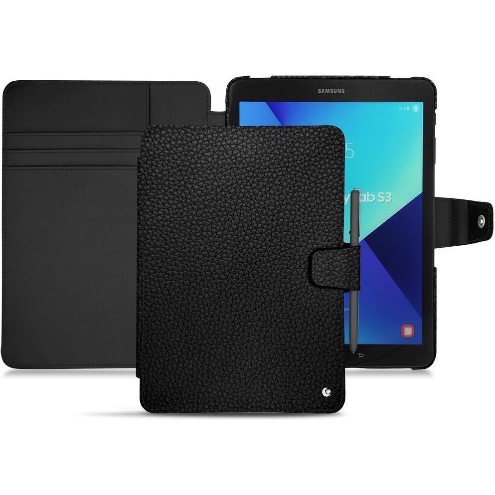 Noreve Lederschutzhülle Wallet (Galaxy Tab S3), Tablet Hülle, Schwarz