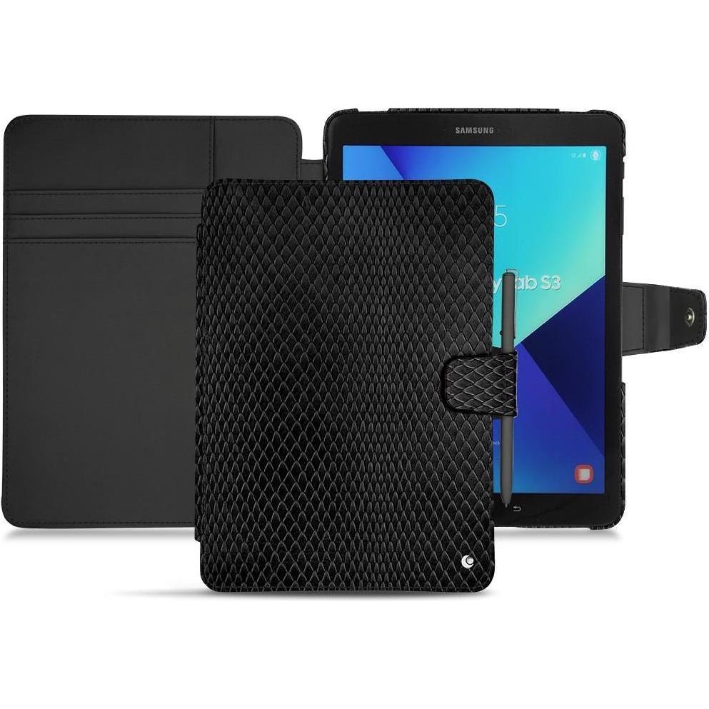 Noreve Lederschutzhülle Wallet (Galaxy Tab S3 9.7 (2017)), Tablet Hülle, Schwarz