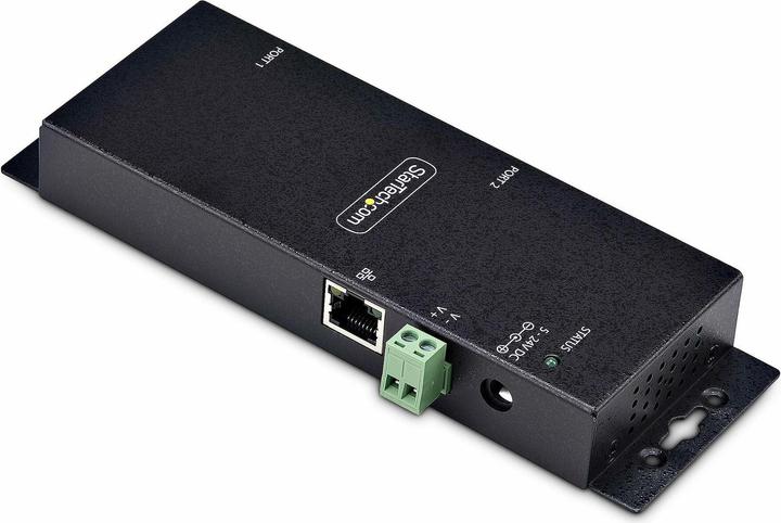Actual product image StarTech com 2-Port Serial to Ethernet Adapter, IP Serial Device Server For Remote RS232 Devices, Wa