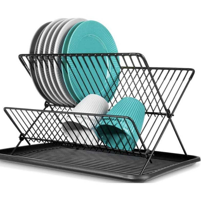 Vilde Suszarka na naczynia CZARNA ociekacz do naczyń 45x32x25,5 cm, Scolapiatti