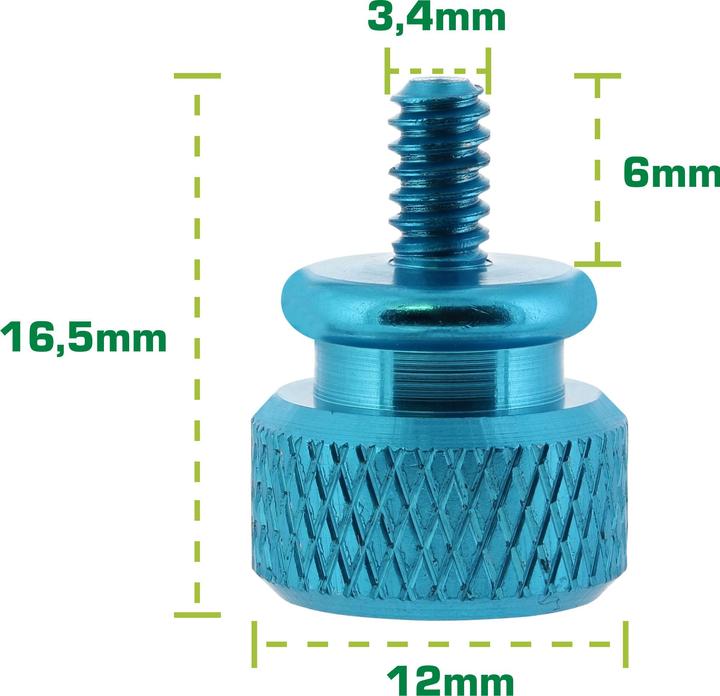 Produktbild Aquatuning Thumbscrews Gehäuse blau Bigpack (10 Stück)