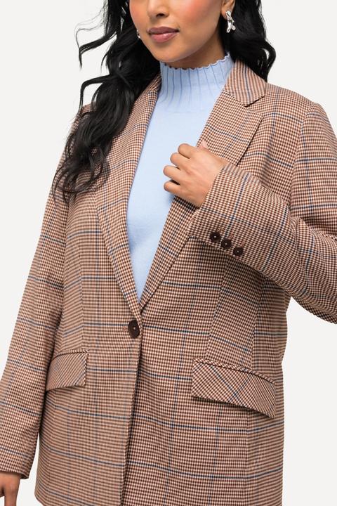 Produktbild Ulla Popken Blazer, Karomuster, Reverskragen, Klappentaschen (46)