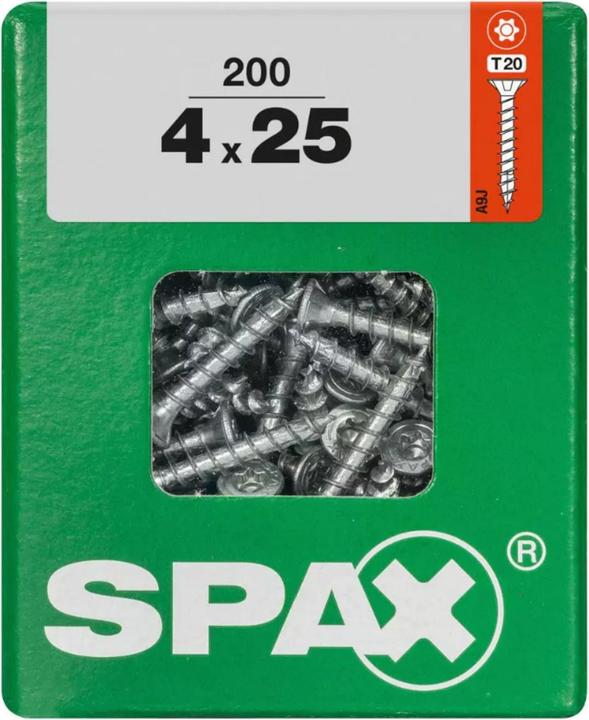 Produktbild Spax DIY Universal Senkkopf T-STAR plus VGW WIROX A9J 4x25 L 200 St. (200 Schrauben pro Stück)