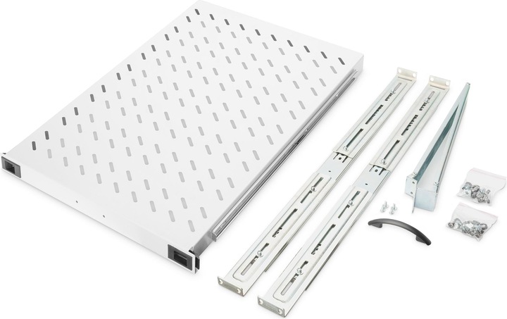 Image du produit Digitus DN-19 TRAY-2-1000 Étagère coulissante 720mm, max. 65kg gris