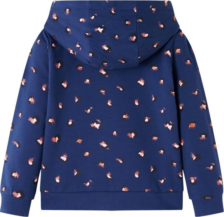 Produktbild vidaXL Kinder-Kapuzenpullover Marineblau 140,Material: 95 (140)