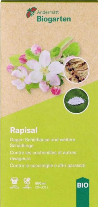 Actual product image Andermatt Biogarten Rapisal (Boxwood leaf flea, Red spider mites, Pearleaf Sucker, Scale insects, Aphids)