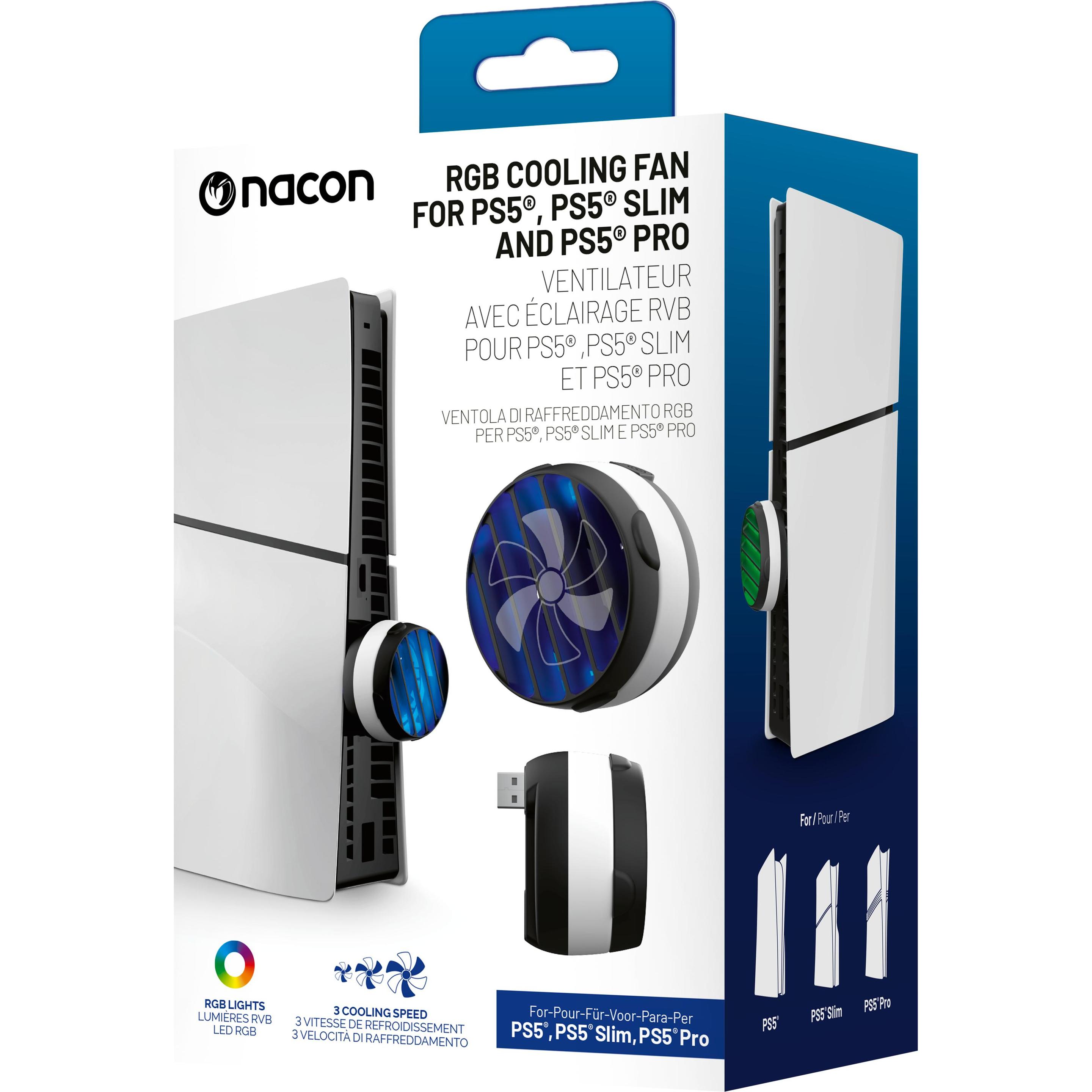 Nacon Gaming Bianco/Nero Lüfter Rgb (Ps5), Altri Accessori Gaming,