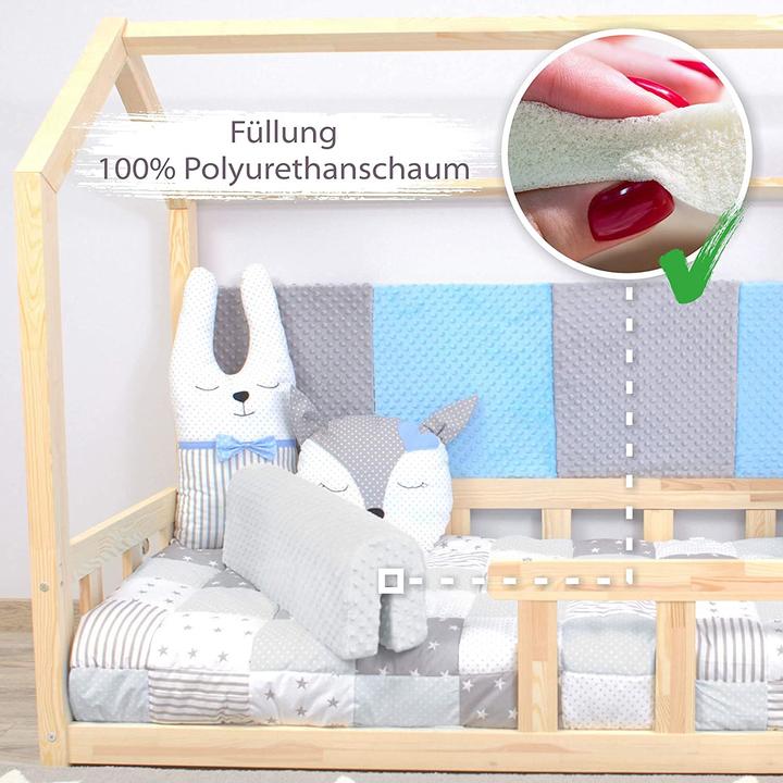 Produktbild Totsy Baby Bettkantenschutz, 90cm, Hellgrau