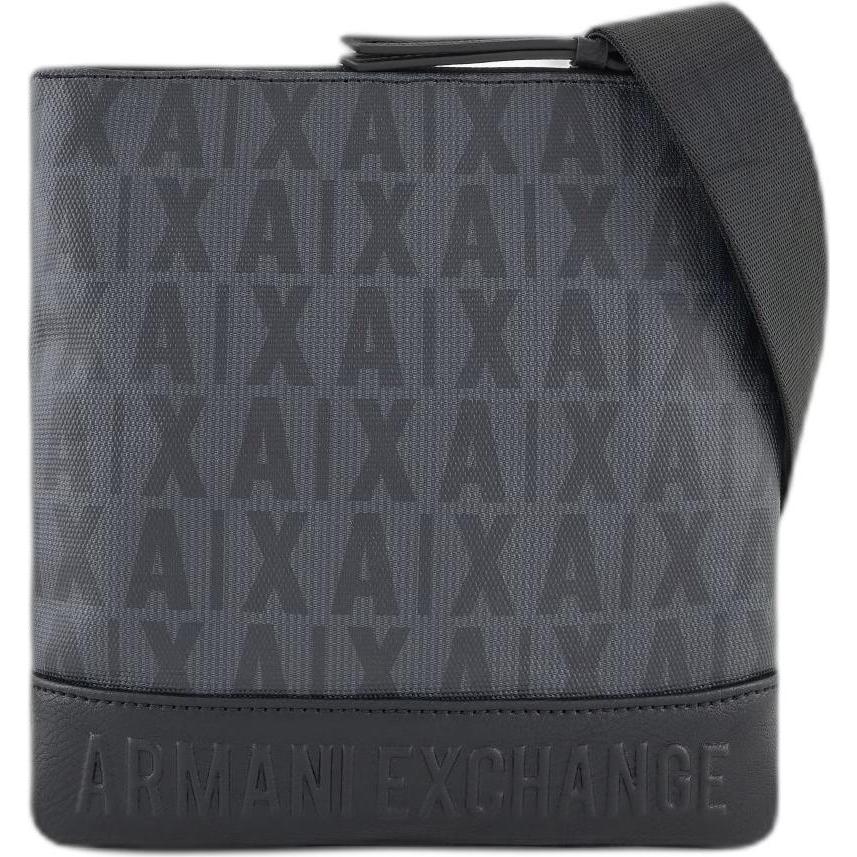 Armani Exchange, Handtasche, flache umhängetasche, Schwarz