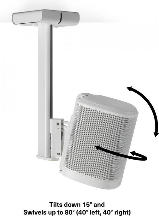 Produktbild Flexson Ceiling Mount for Sonos One & PLAY:1 (1 Stk., Wandmontage, Schwenkbar, Neigbar)