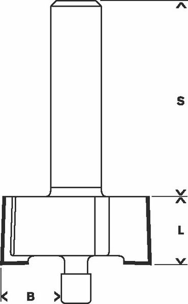 Produktbild Bosch Professional Zubehör Falzfräser, 6 mm, D1 25,4 mm, L 12,4 mm, G 54 mm