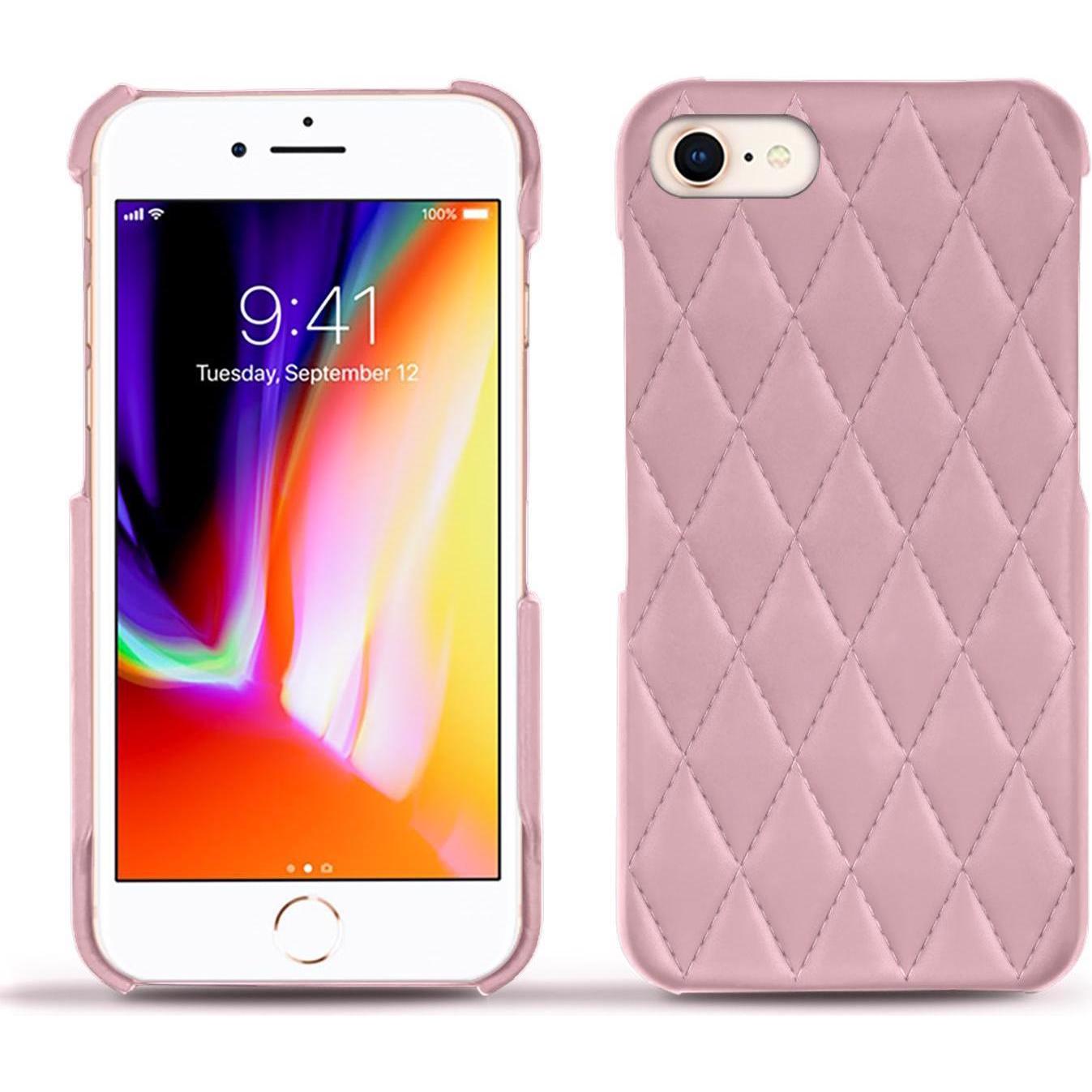Noreve Lederschutzhülle (Apple iPhone 8), Smartphone Hülle, Rosa