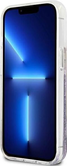 Immagine prodotto Guess GUHCP13SLFLSU Custodia rigida per iPhone 13 Mini da 5,4 pollici sottile/viola con fiore liquido (Apple iPhone 13 mini)
