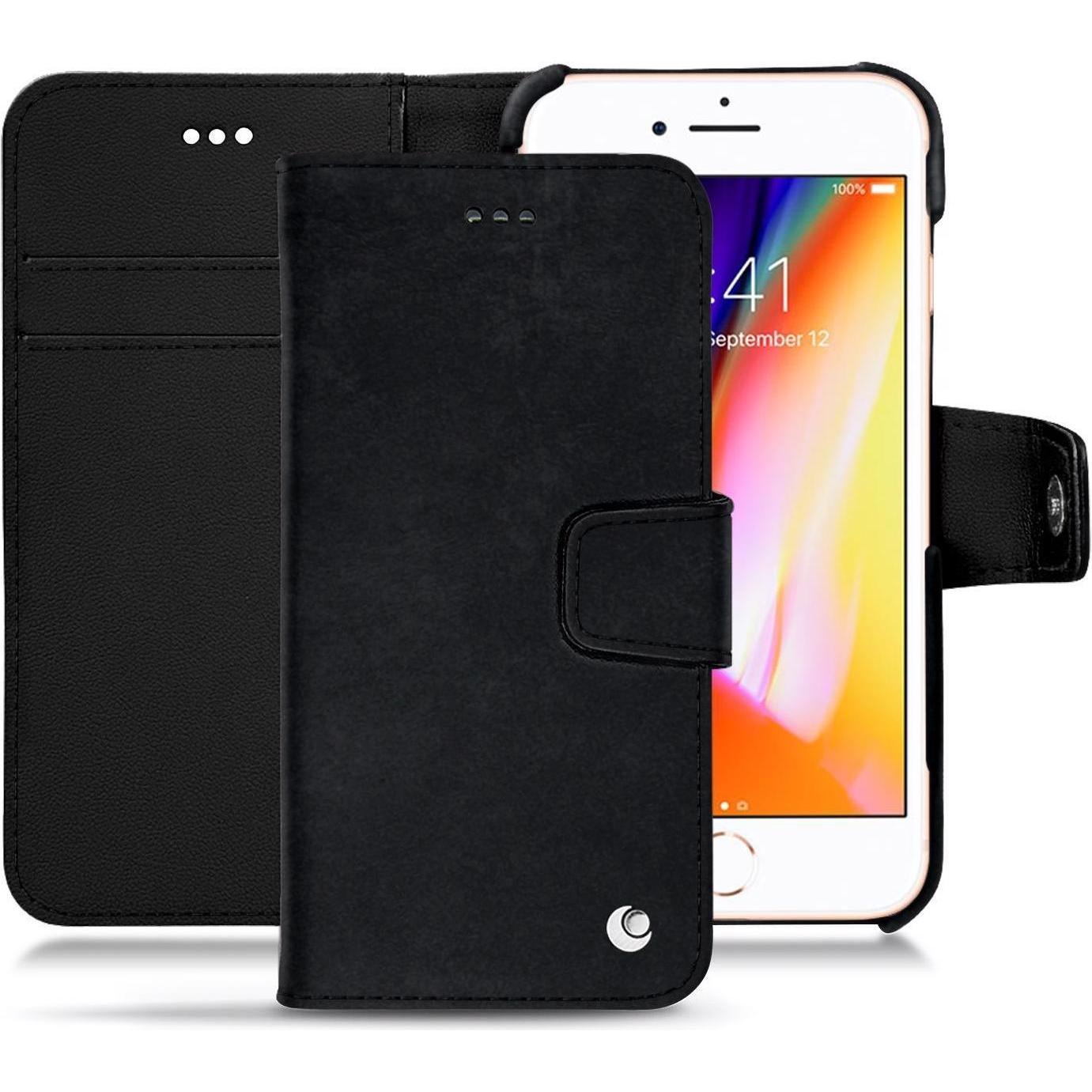 Thumbnail - Noreve Lederschutzhülle Wallet (Apple iPhone 8), Smartphone Hülle, Schwarz