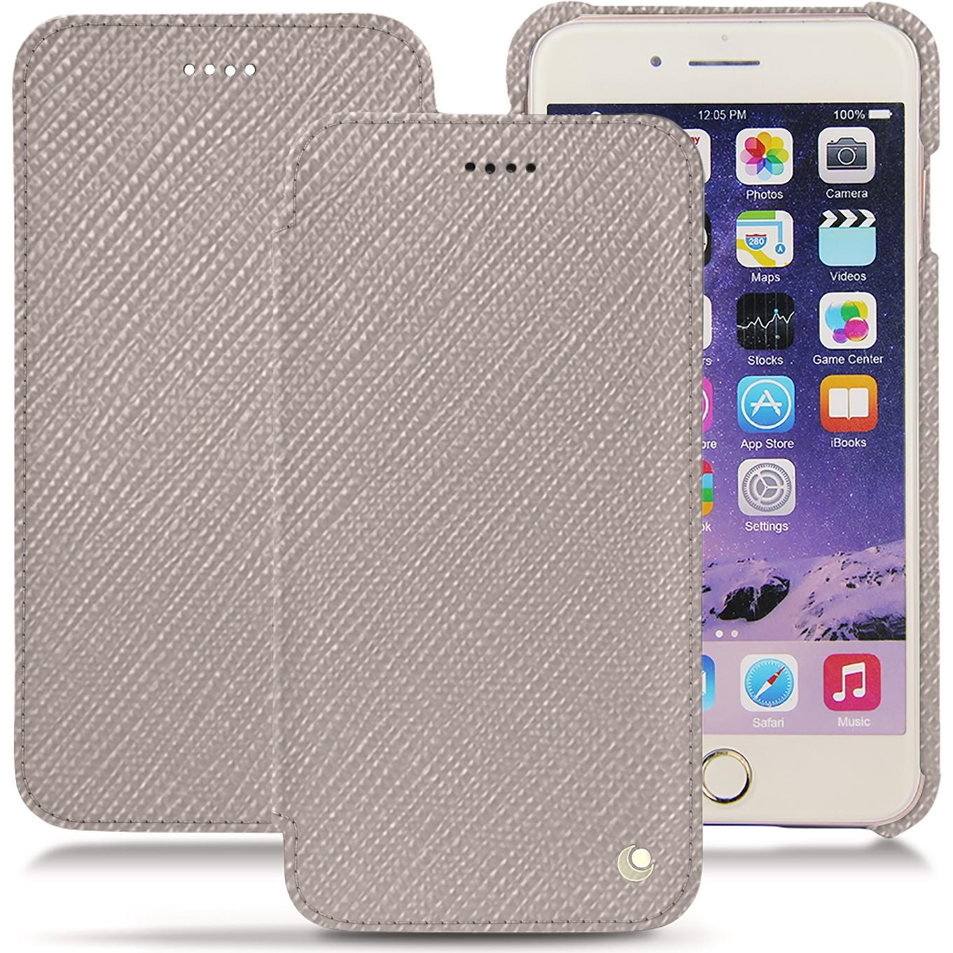 Noreve Lederschutzhülle horizontal (Apple iPhone 7 Plus), Smartphone Hülle, Beige