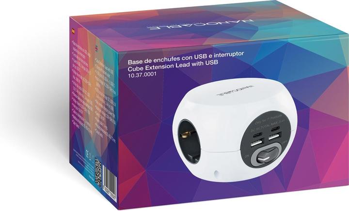 Actual product image Nanocable 10.37.0001 Charger for mobile devices White Indoor (2 ports)