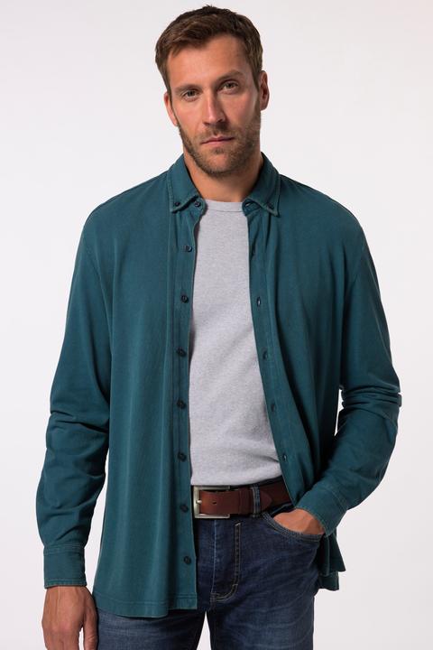 Produktbild JP1880 JP 1880 Piqué-Hemd, Langarm, Button-Down-Kragen, Vintage-Look, Modern Fit (5XL)