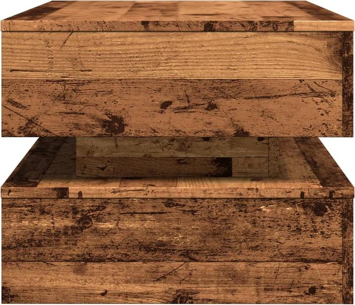 Image du produit VidaXL Table basse Table d'appoint Table de salon avec lampes LED Imitation vieux bois (90 x 50 x 40 cm)