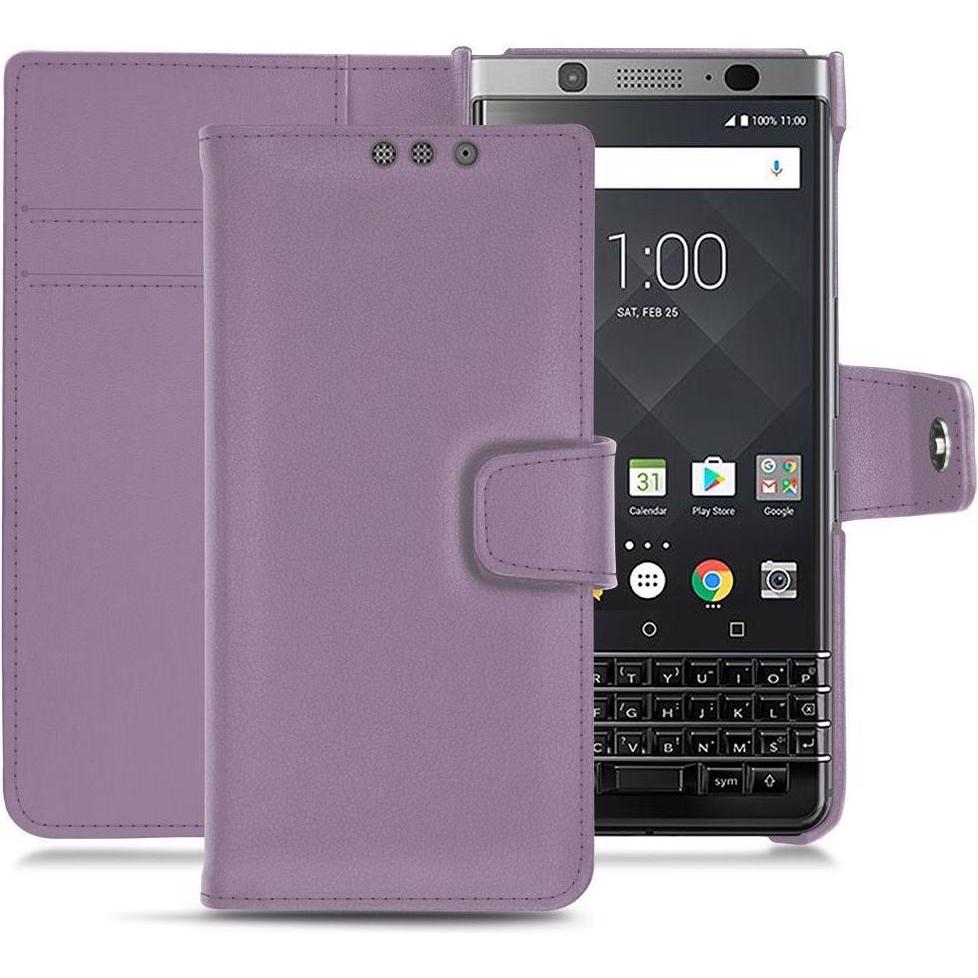 Noreve Lederschutzhülle Wallet (Blackberry KEYone), Smartphone Hülle, Violett