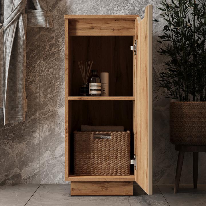 Produktbild Vichy Midischrank Lotta, Eiche/Kaschmir mit Kachelstruktur, 33.4 x 81.9 cm (35 x 35 x 81.90 cm)