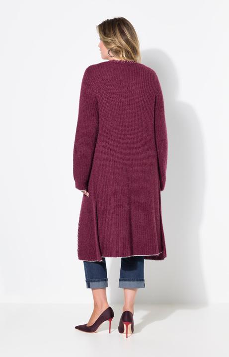 Produktbild Miamoda Strickjacke, extra lang, Ausschnitt mit Zierstich (56)