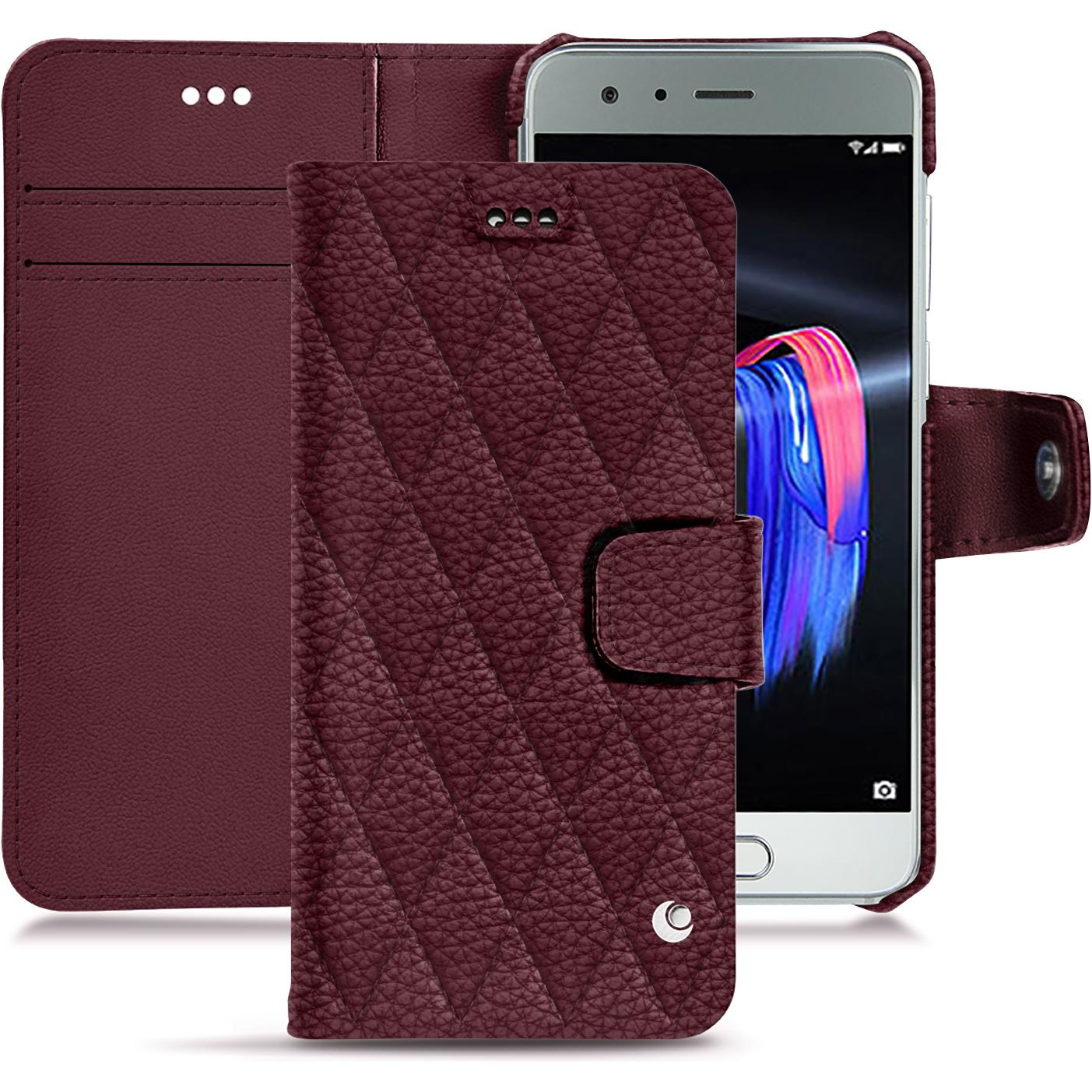 Noreve Lederschutzhülle Wallet (Honor 9), Smartphone Hülle, Violett