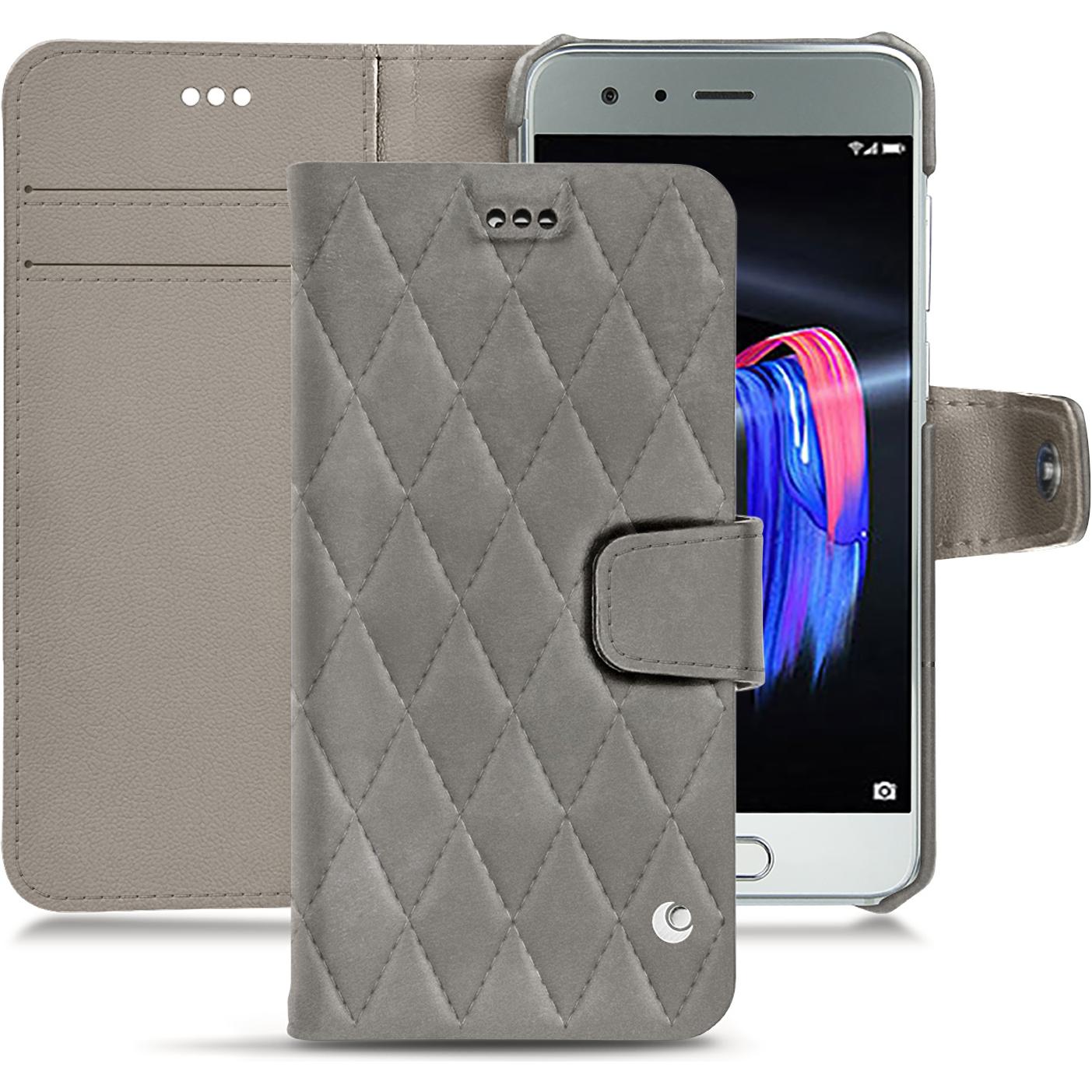 Thumbnail - Noreve Lederschutzhülle Wallet (Honor 9), Smartphone Hülle, Grau