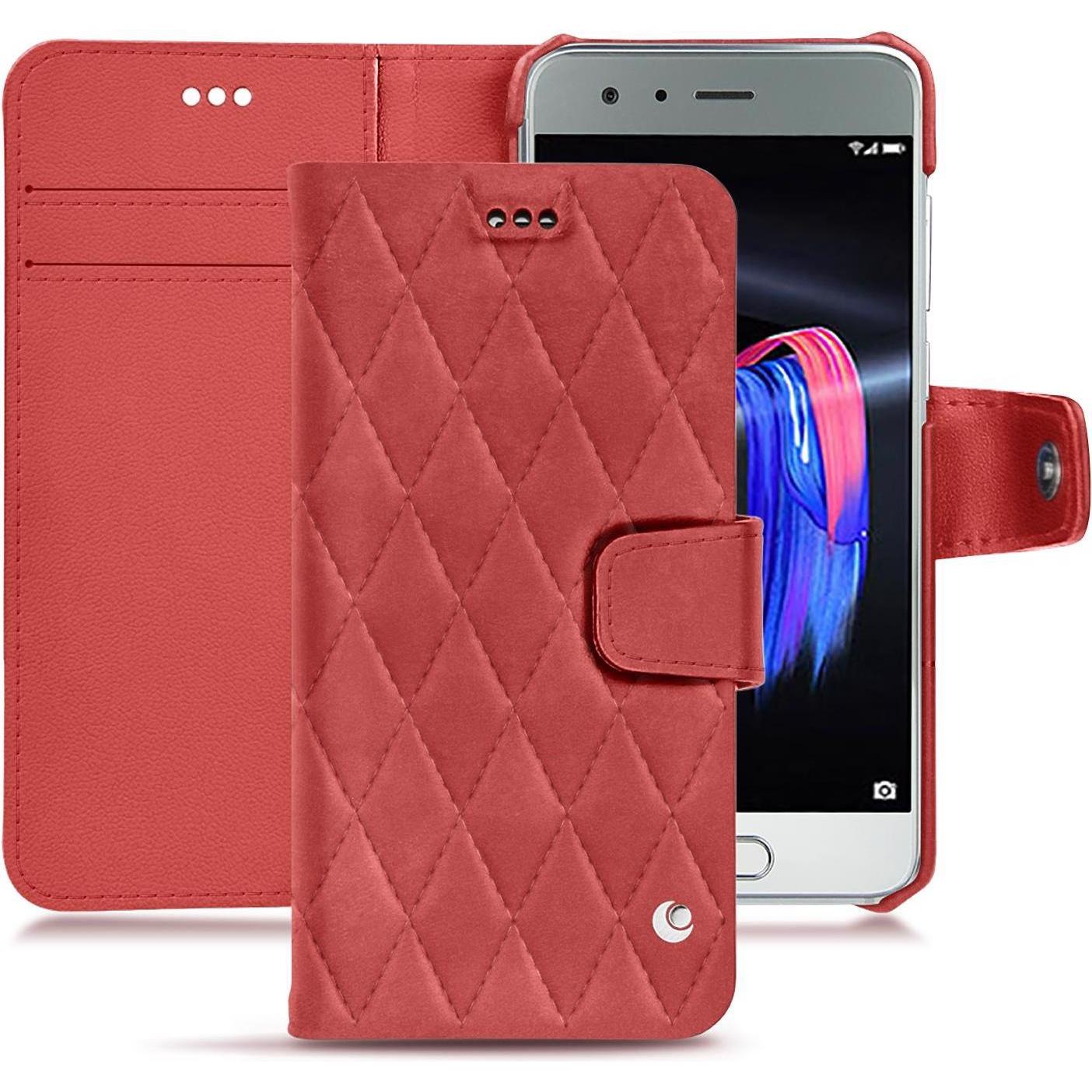 Noreve Lederschutzhülle Wallet (Honor 9), Smartphone Hülle, Rot