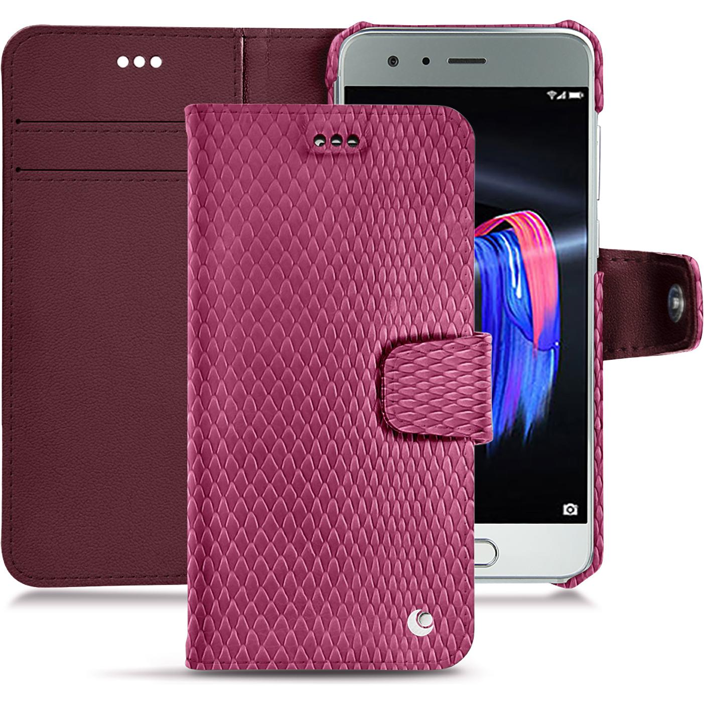Noreve Lederschutzhülle Wallet (Honor 9), Smartphone Hülle, Rosa