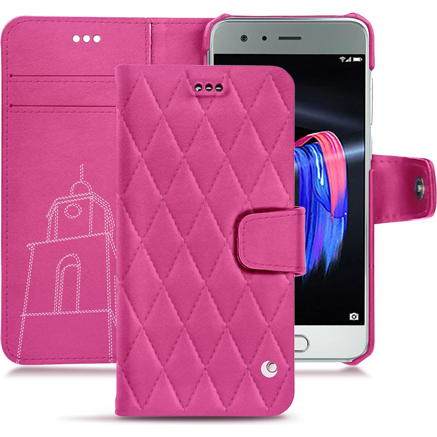Noreve Lederschutzhülle Wallet (Honor 9), Smartphone Hülle, Rosa