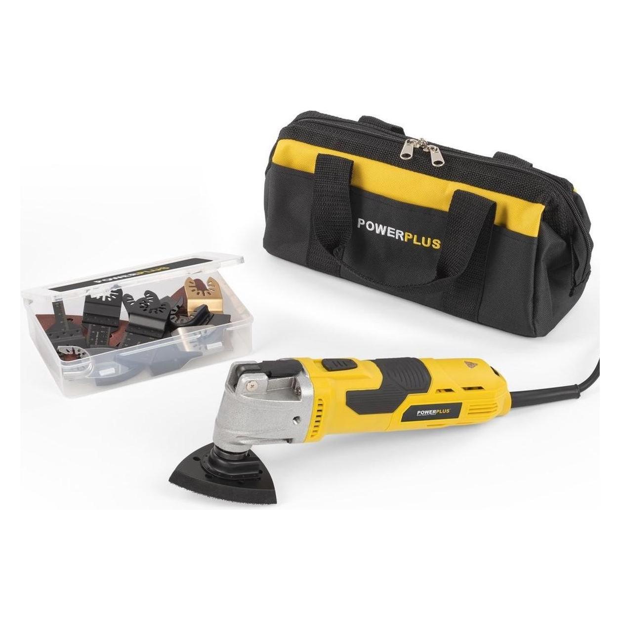 Powerplus, Multifunctioneel Elektrisch Gereedschap, Oszillierende Multi -Tool -POWX1348 - 450W - Vielseitiger Multi -Tool Mit 35 Acc.- Tools