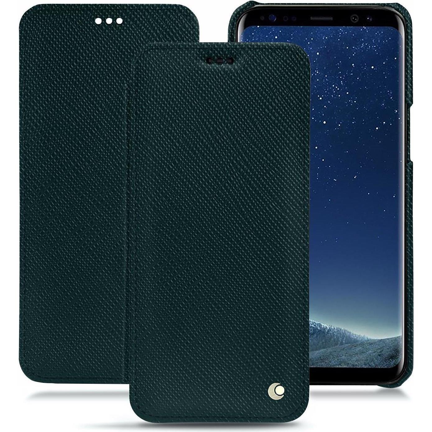 Thumbnail - Noreve Lederschutzhülle horizontal (Samsung Galaxy S8), Smartphone Hülle, Grün