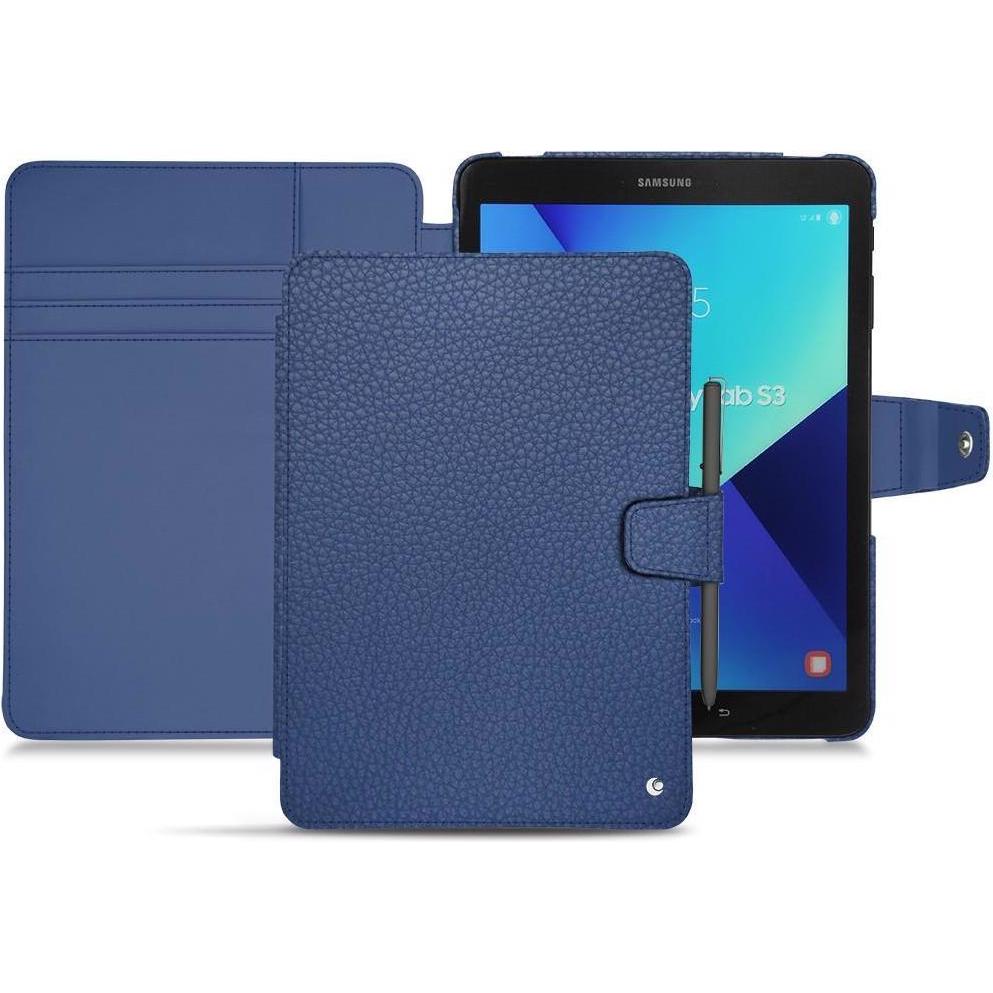 Noreve Lederschutzhülle Wallet (Galaxy Tab S3), Tablet Hülle, Blau