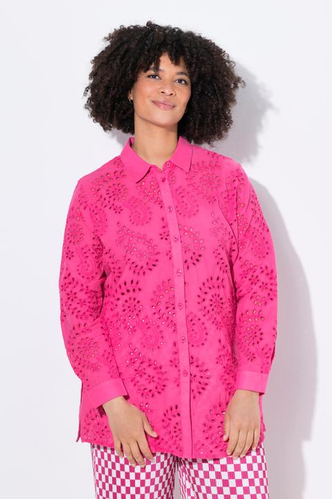 Produktbild Angel of Style Bluse, A-Linie, Lochstickerei, Langarm (44)