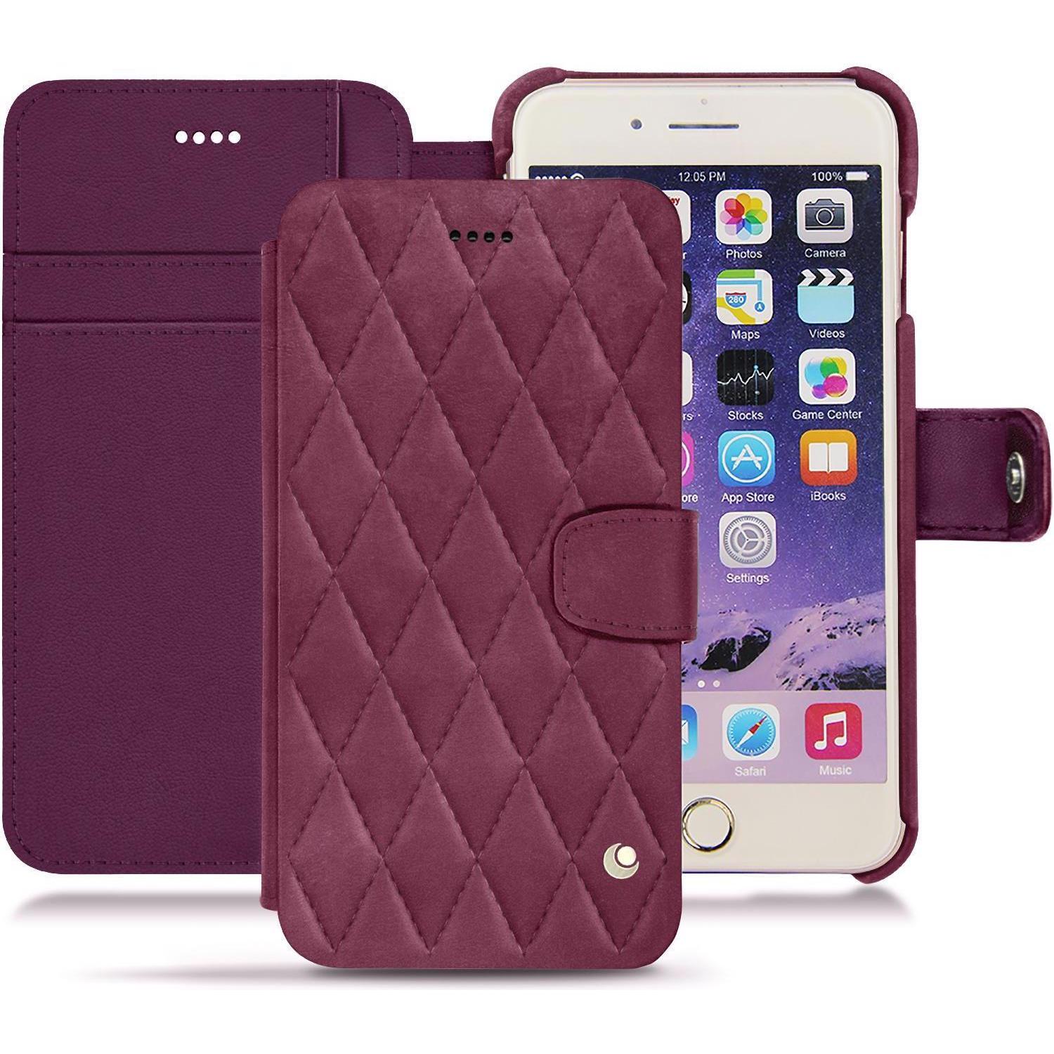 Noreve Lederschutzhülle Wallet (Apple iPhone 7 Plus), Smartphone Hülle, Violett
