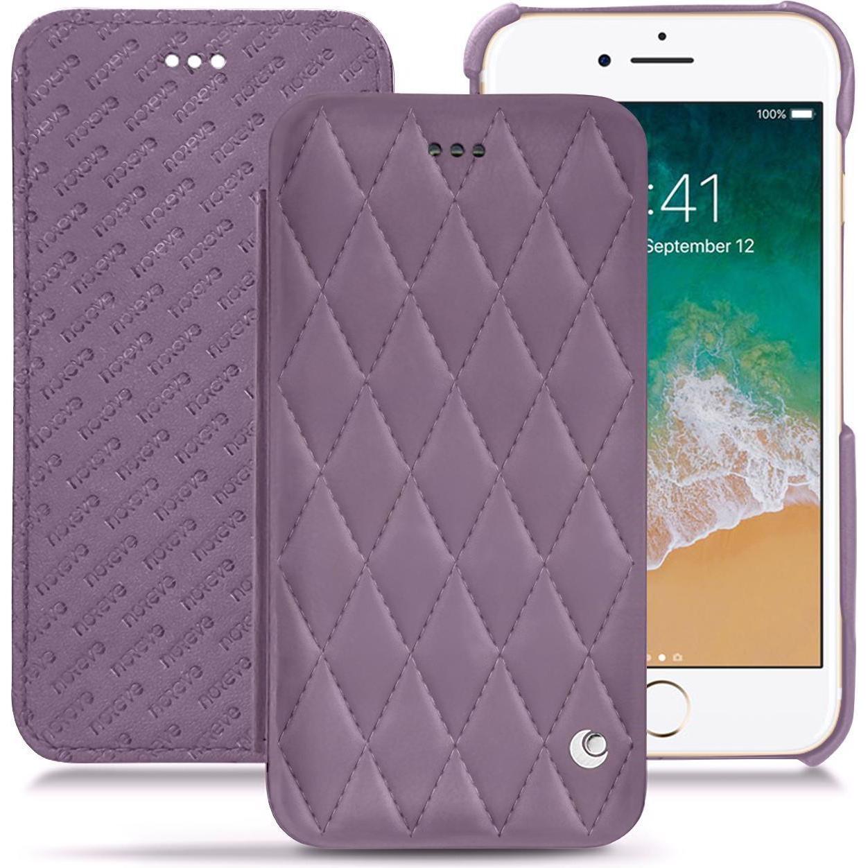 Thumbnail - Noreve Lederschutzhülle horizontal (Apple iPhone 7), Smartphone Hülle, Violett
