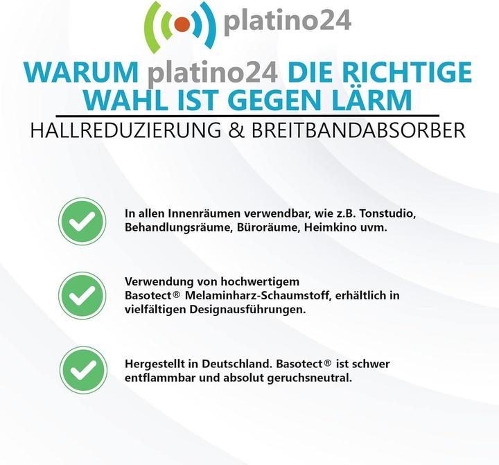 Produktbild Platino24 Schallabsorber (6 Stk.)