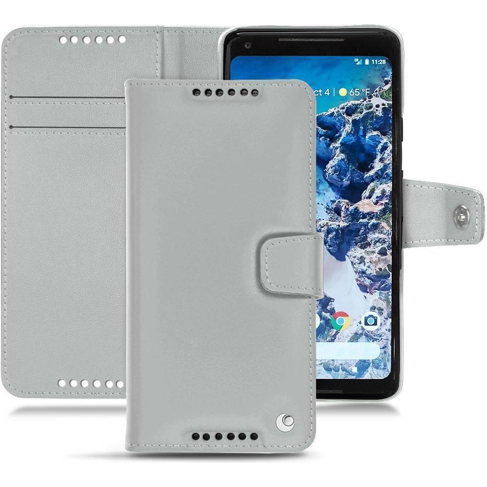 Noreve Lederschutzhülle Wallet (Google Pixel 2 XL), Smartphone Hülle, Grau