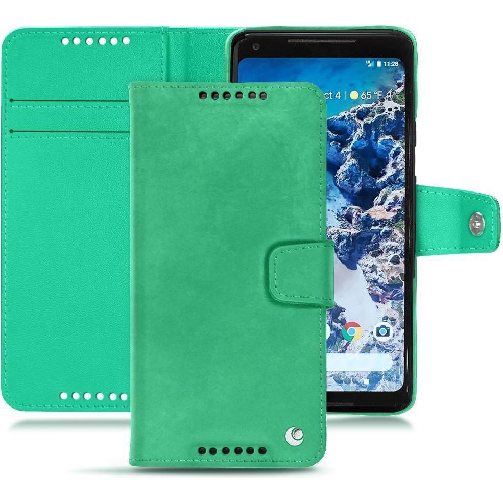 Noreve Lederschutzhülle Wallet (Google Pixel 2 XL), Smartphone Hülle, Grün